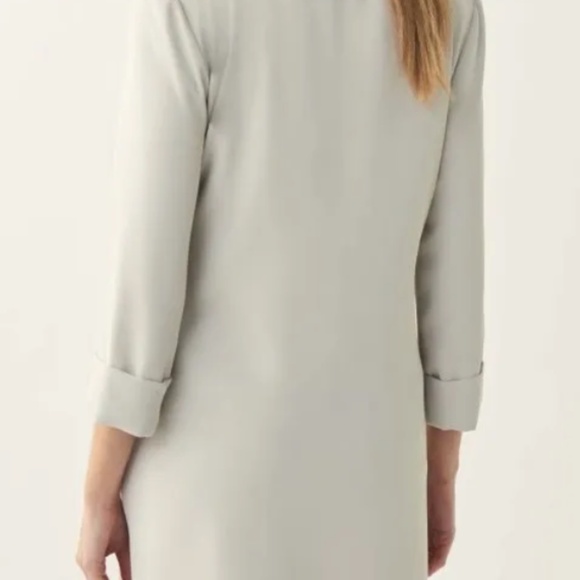 NWT Joseph Ribcoff Long Line Blazer Style Open Front Moonstone Size 12 - Picture 2 of 4
